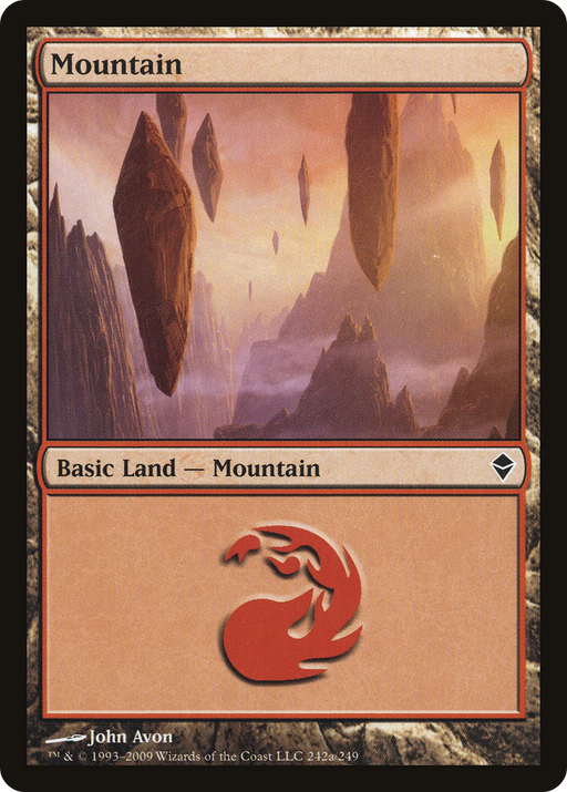 Mountain (242a) (ZEN-242A) [Zendikar] MTG Single Wizards of the Coast