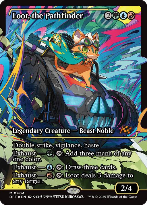 Loot, the Pathfinder (DFT-404) [Aetherdrift] (Showcase) Foil MTG Single Wizards of the Coast