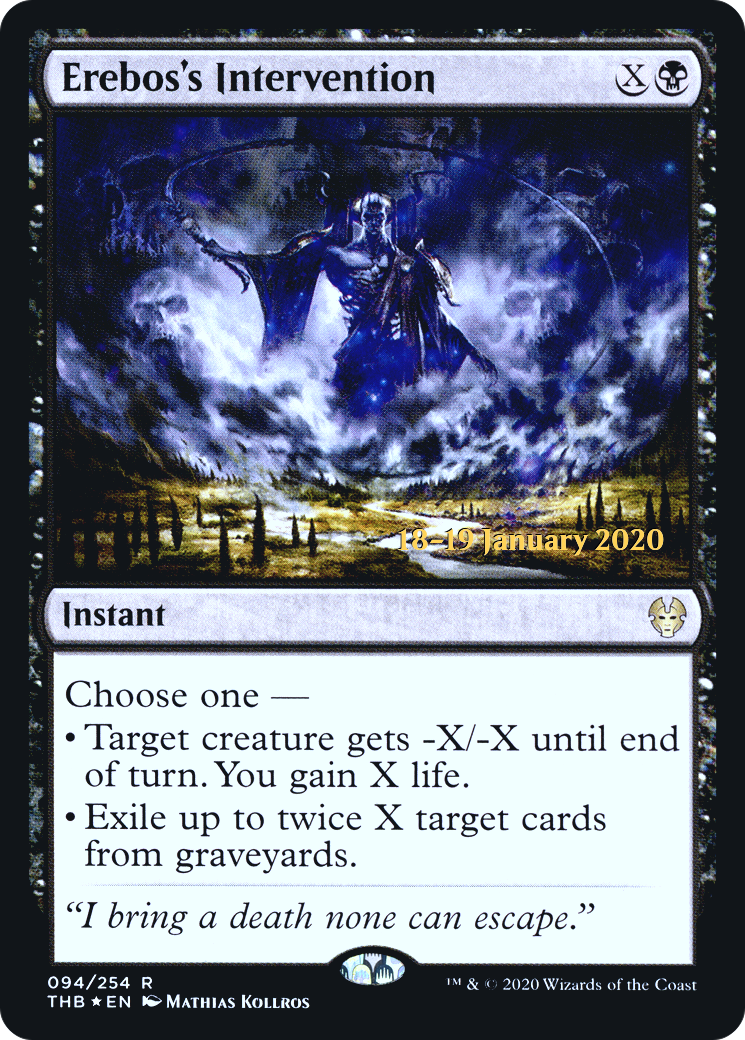 Erebos's Intervention (PRE-094) [Theros Beyond Death Promos] Foil MTG Single Wizards of the Coast