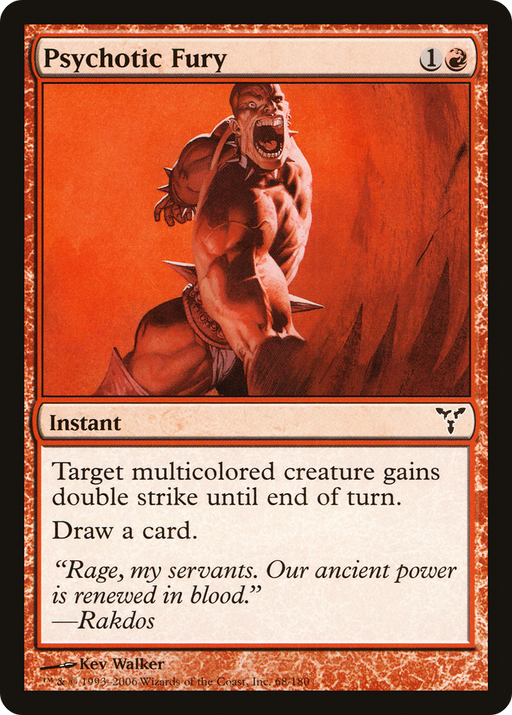 Psychotic Fury (DIS-068) [Dissension] Foil MTG Single Wizards of the Coast