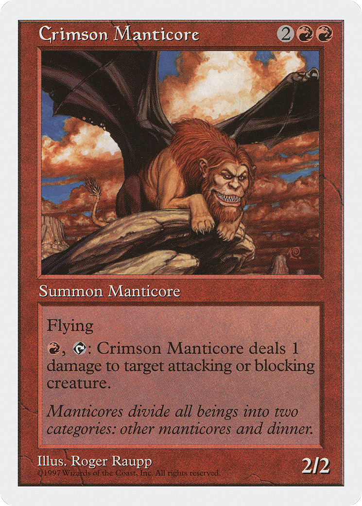 Crimson Manticore (5ED-) [Fifth Edition] MTG Single Wizards of the Coast