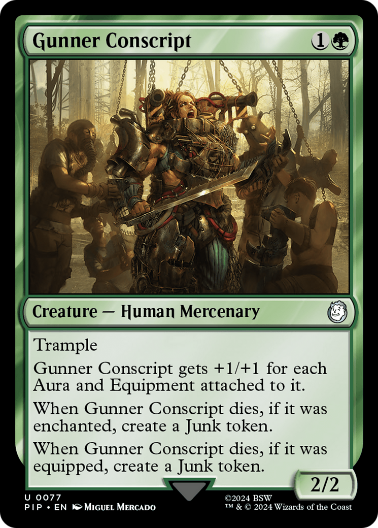 Gunner Conscript (PIP-077) [Fallout] Foil MTG Single Wizards of the Coast