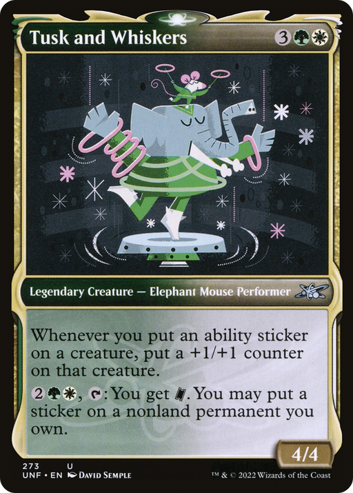 Tusk and Whiskers (UNF-273) [Unfinity] (Showcase) Foil MTG Single Wizards of the Coast