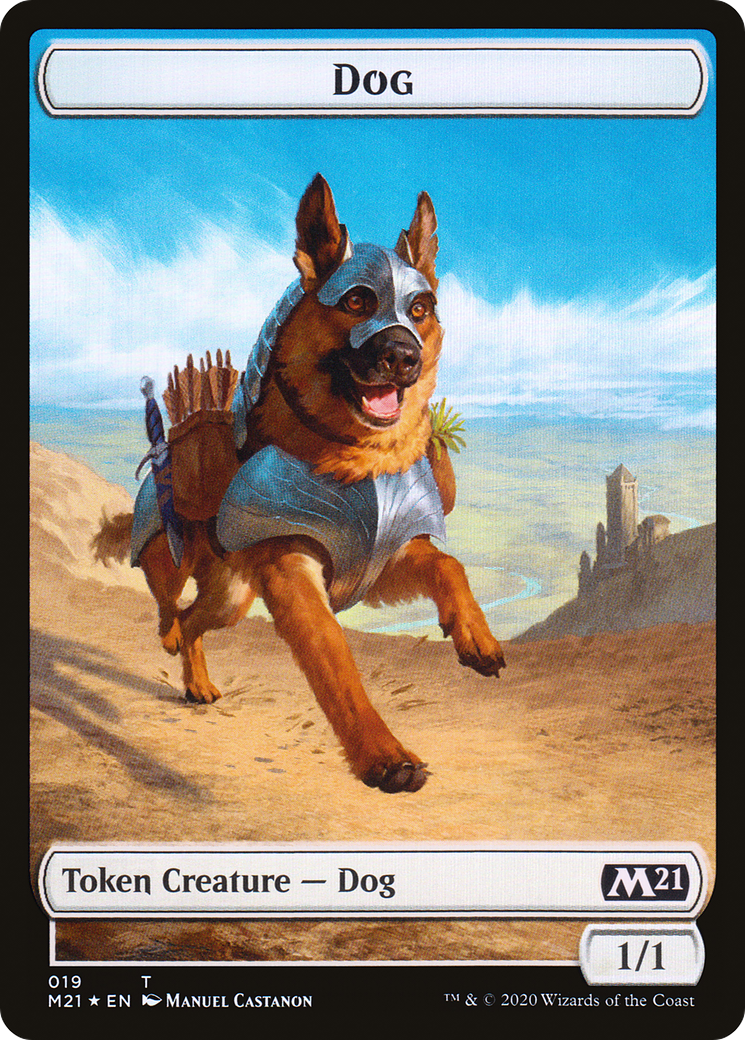Dog (TM21-019) [Tokens] Core Set 2021 Tokens Foil MTG Single Wizards of the Coast