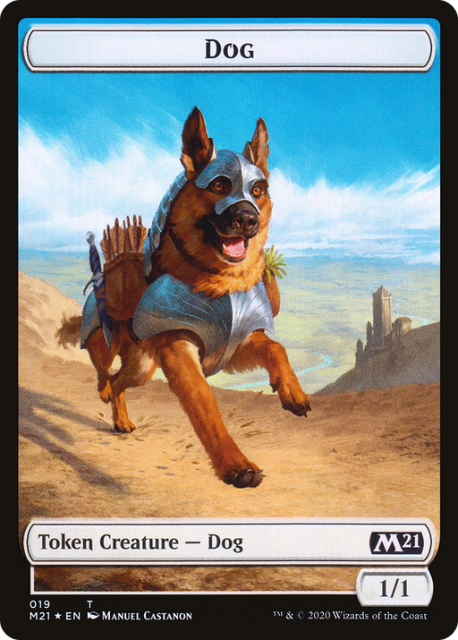 Dog (TM21-019) [Tokens] Core Set 2021 Tokens Foil MTG Single Wizards of the Coast