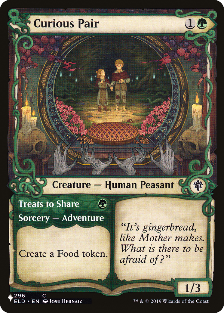 Curious Pair // Treats to Share (LIST-ELD-296) [Mystery Booster] The List (Showcase) MTG Single Wizards of the Coast