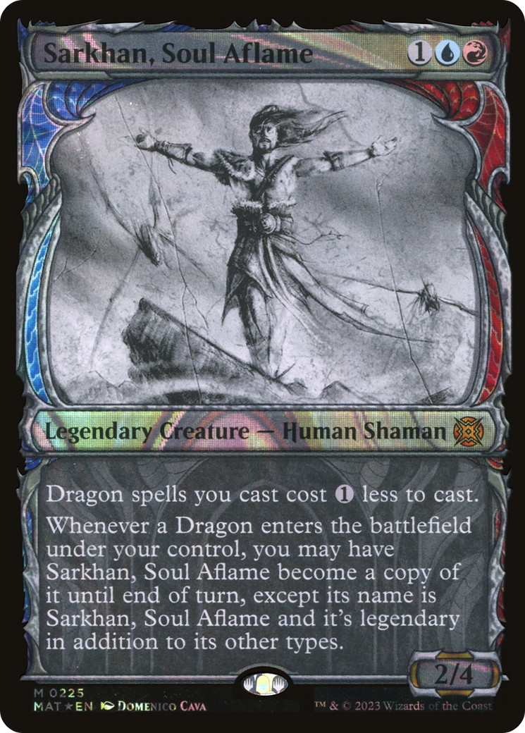 Sarkhan, Soul Aflame (Halo Foil) (MAT-225) [March of the Machine: The Aftermath] (Showcase) Foil MTG Single Wizards of the Coast