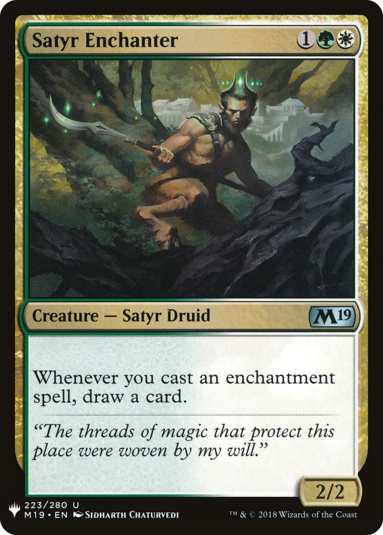Satyr Enchanter (LIST-M19-223) [Mystery Booster] The List MTG Single Wizards of the Coast