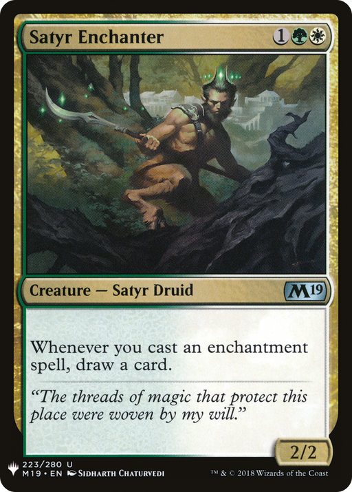 Satyr Enchanter (LIST-M19-223) [Mystery Booster] The List MTG Single Wizards of the Coast