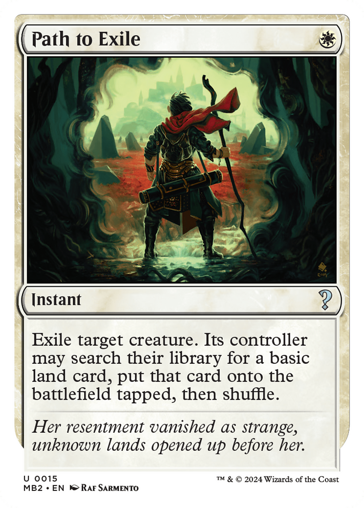 Path to Exile (White Border) (MB2-015) [Mystery Booster] Mystery Booster 2 MTG Single Wizards of the Coast
