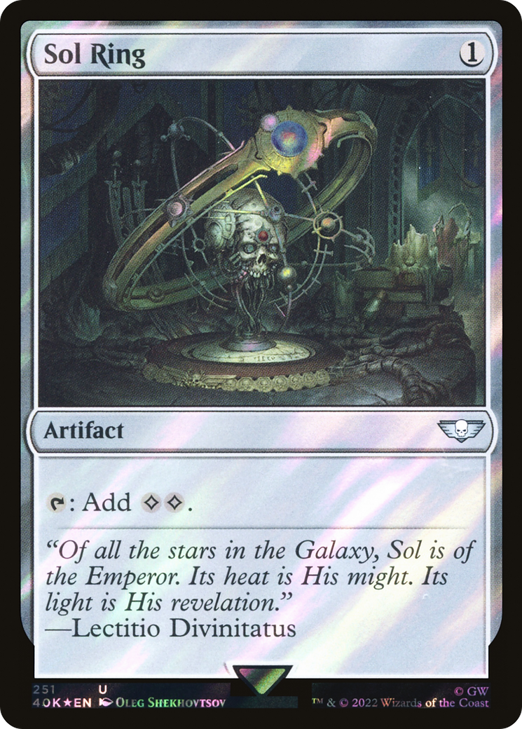 Sol Ring (40K-251★) [Warhammer 40,000 Commander] Foil MTG Single Wizards of the Coast