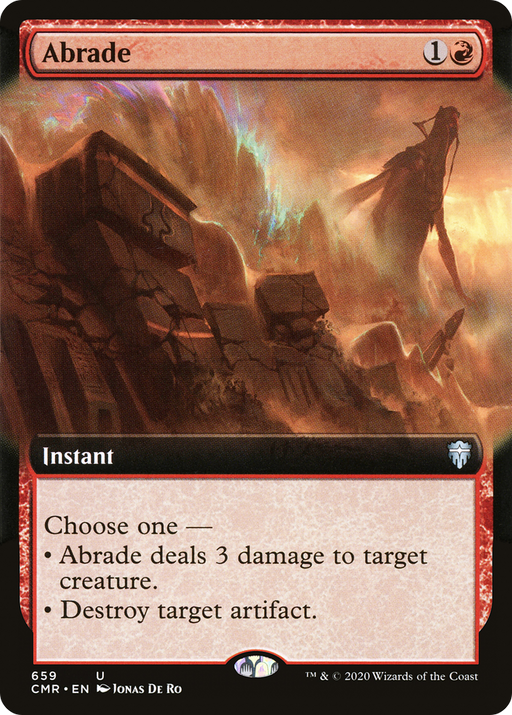 Abrade (CMR-659) [Commander Legends] (Extended Art) Foil MTG Single Wizards of the Coast