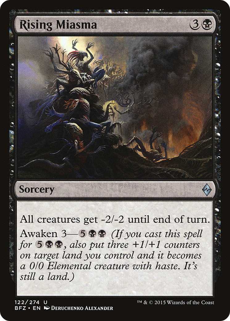Rising Miasma (BFZ-122) [Battle for Zendikar] Foil MTG Single Wizards of the Coast