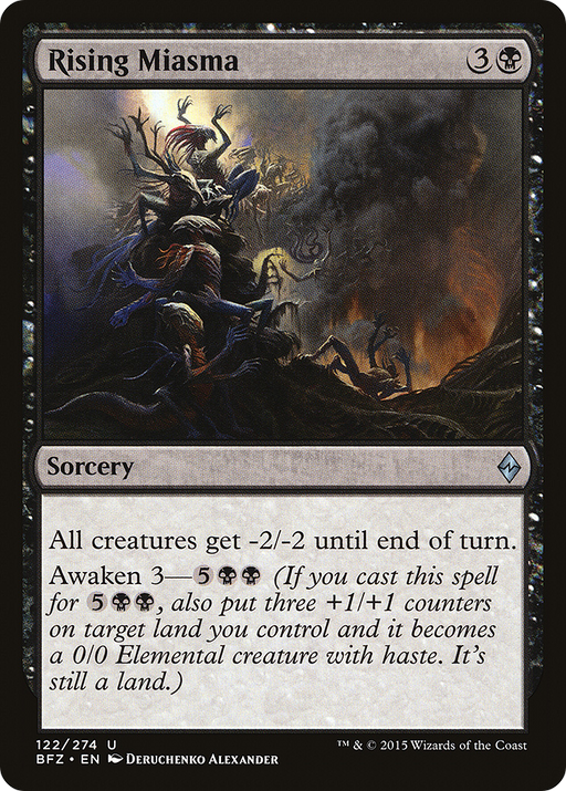 Rising Miasma (BFZ-122) [Battle for Zendikar] MTG Single Wizards of the Coast