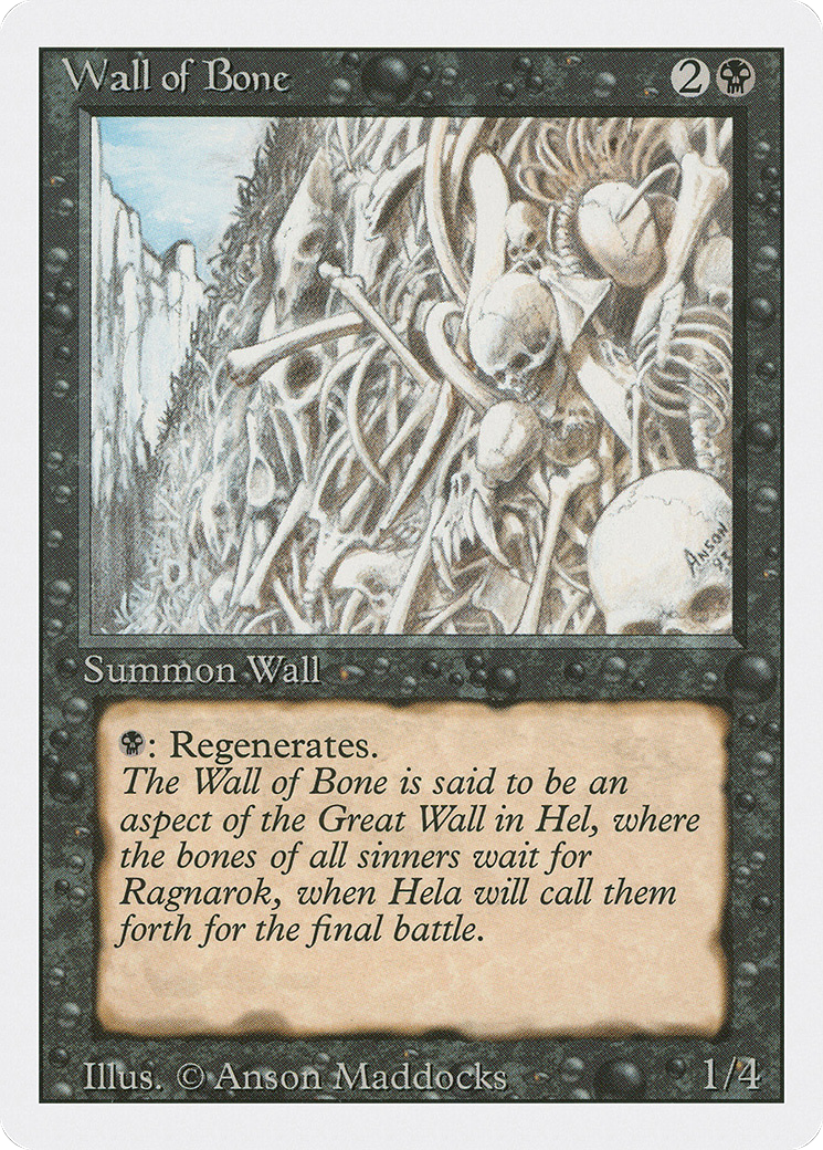 Wall of Bone (3ED-134) [Revised Edition] MTG Single Wizards of the Coast
