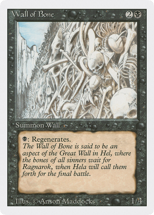 Wall of Bone (3ED-134) [Revised Edition] MTG Single Wizards of the Coast