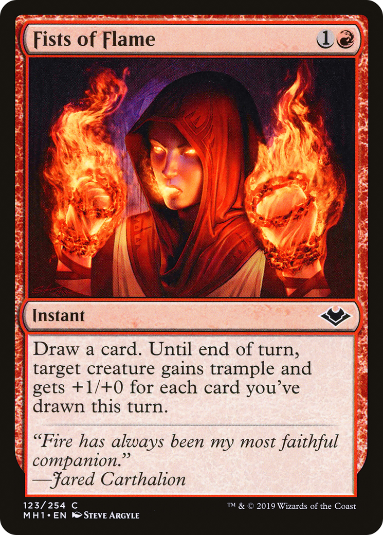 Fists of Flame (MH1-123) [Modern Horizons] MTG Single Wizards of the Coast