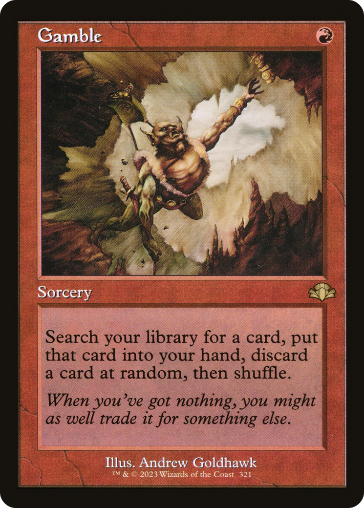 Gamble (DMR-321) [Dominaria Remastered] Foil MTG Single Wizards of the Coast