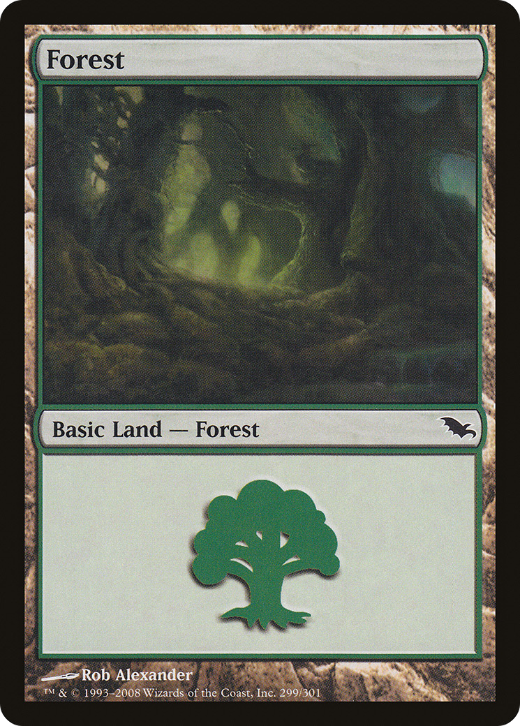 Forest (SHM-299) [Shadowmoor] MTG Single Wizards of the Coast