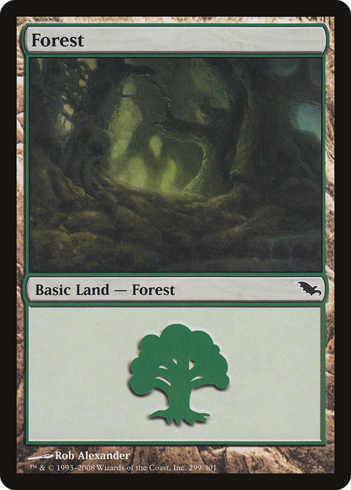 Forest (SHM-299) [Shadowmoor] Foil MTG Single Wizards of the Coast