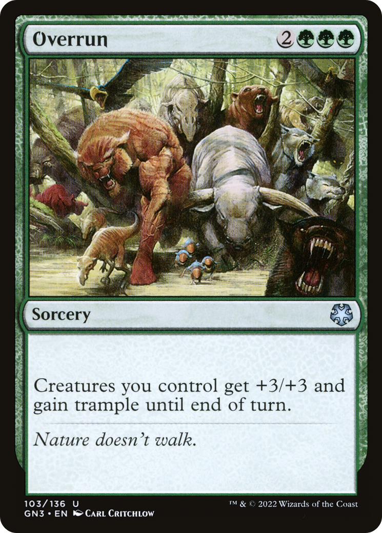 Overrun (GN3-103) [Misc] Game Night: Free-for-All MTG Single Wizards of the Coast