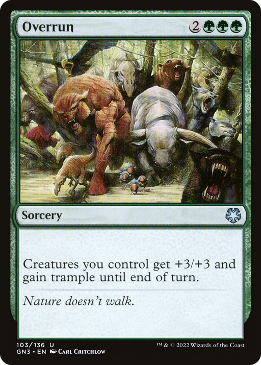 Overrun (GN3-103) [Misc] Game Night: Free-for-All MTG Single Wizards of the Coast