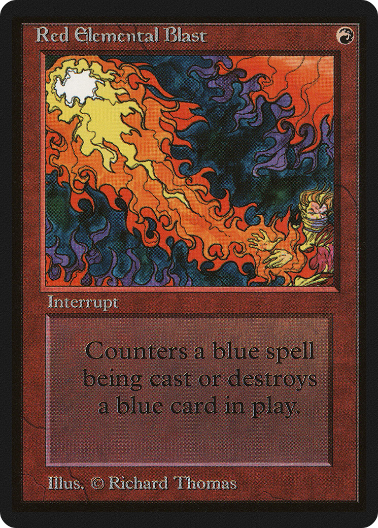 Red Elemental Blast (LEB-170) [Oldschool] Limited Edition Beta MTG Single Wizards of the Coast