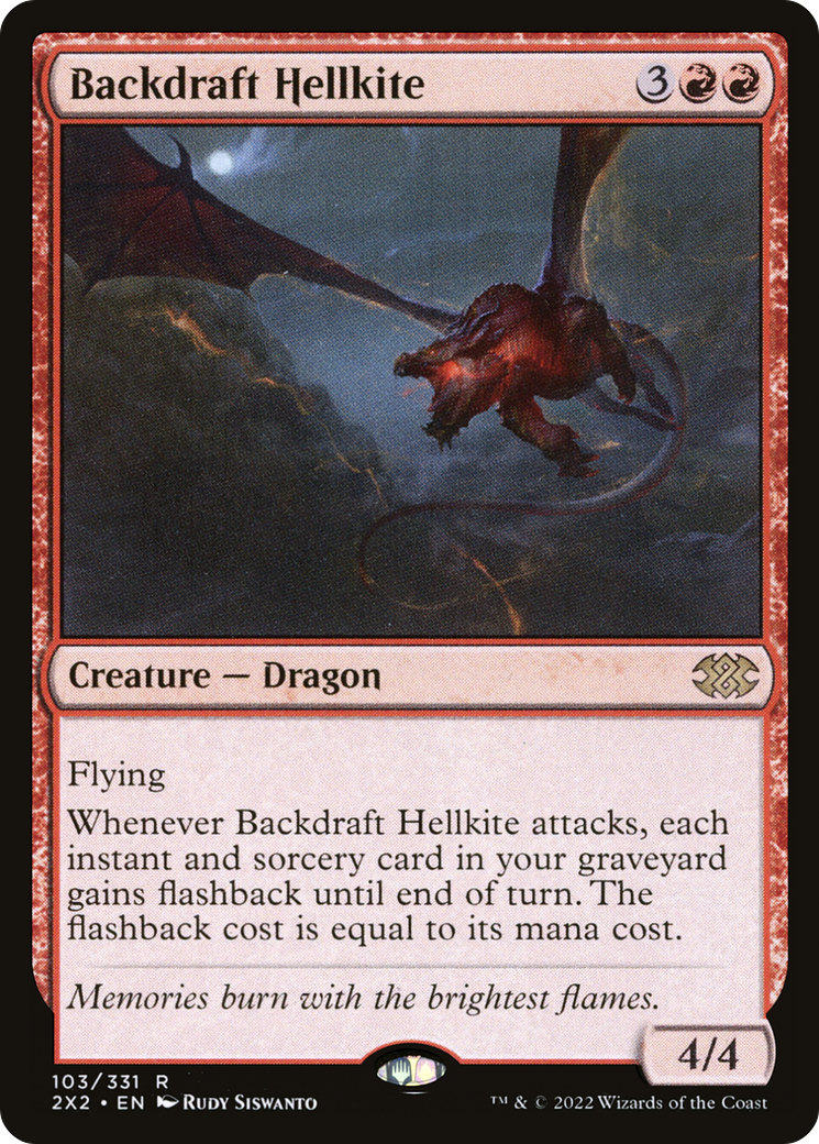 Backdraft Hellkite (2X2-103) [Double Masters 2022] MTG Single Wizards of the Coast