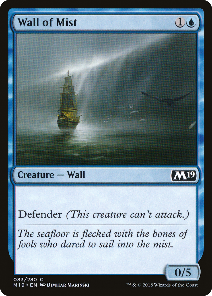 Wall of Mist (M19-083) [Core Set 2019] Foil MTG Single Wizards of the Coast