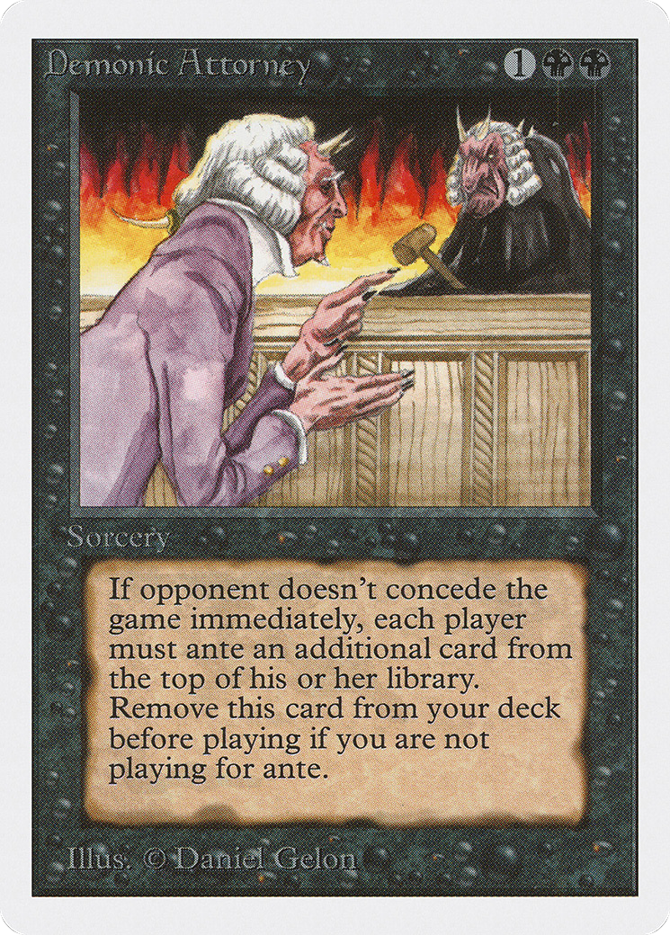 Demonic Attorney (2ED-) [Oldschool] Unlimited Edition MTG Single Wizards of the Coast