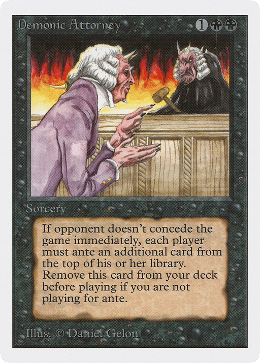 Demonic Attorney (2ED-) [Oldschool] Unlimited Edition MTG Single Wizards of the Coast