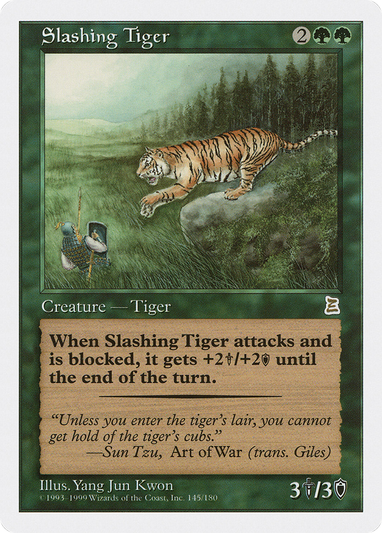 Slashing Tiger (PTK-145) [Oldschool] Portal Three Kingdoms MTG Single Wizards of the Coast