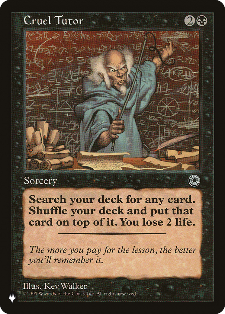 Cruel Tutor (LIST-) [Mystery Booster] The List MTG Single Wizards of the Coast
