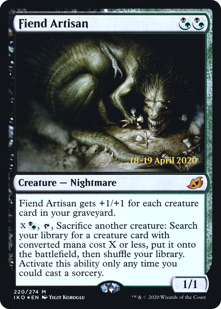 Fiend Artisan (PRE-220) [Ikoria: Lair of Behemoths Promos] Foil MTG Single Wizards of the Coast