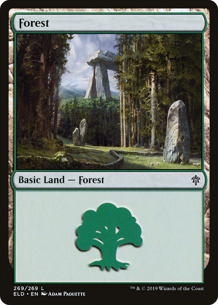Forest (ELD-269) [Throne of Eldraine] Foil MTG Single Wizards of the Coast
