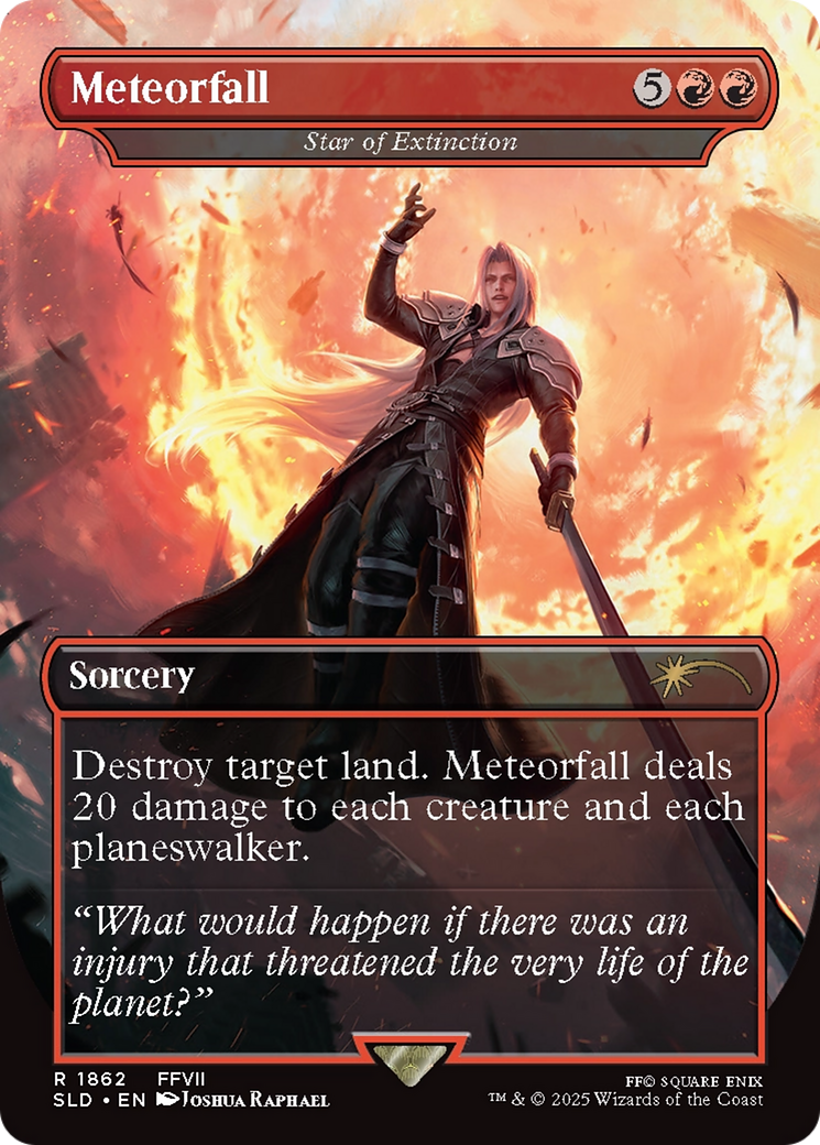 Star of Extinction (SLD-1862) [Secret Lair] Drop / Meteorfall (Borderless) MTG Single Wizards of the Coast