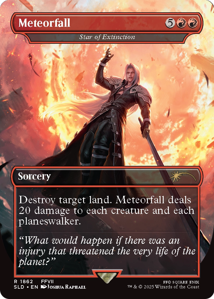 Meteorfall - Star of Extinction (SLD-1862) [Secret Lair] Drop (Borderless) MTG Single Wizards of the Coast