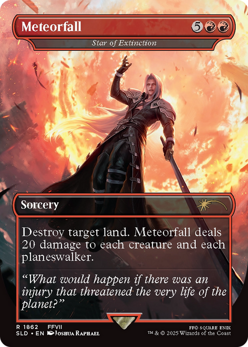 Meteorfall - Star of Extinction (SLD-1862) [Secret Lair] Drop (Borderless) MTG Single Wizards of the Coast