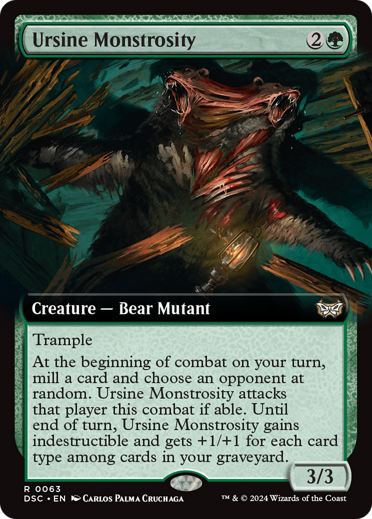 Ursine Monstrosity (DSC-063) [Duskmourn: House of Horror Commander] (Extended Art) MTG Single Wizards of the Coast