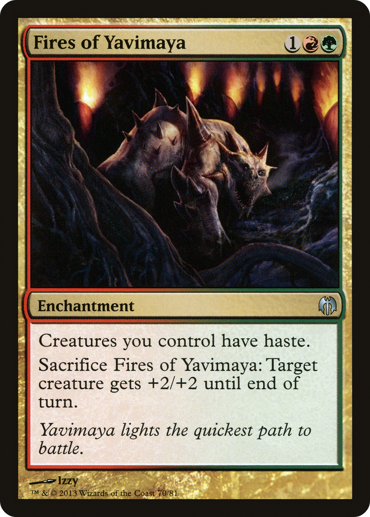 Fires of Yavimaya (DDL-070) [Misc] Duel Decks: Heroes vs. Monsters MTG Single Wizards of the Coast