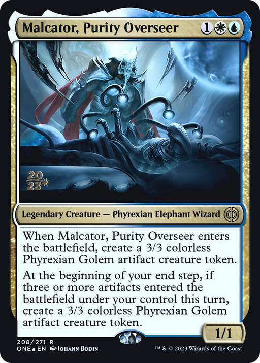 Malcator, Purity Overseer (PRE-208) [Phyrexia: All Will Be One Promos] Foil MTG Single Wizards of the Coast