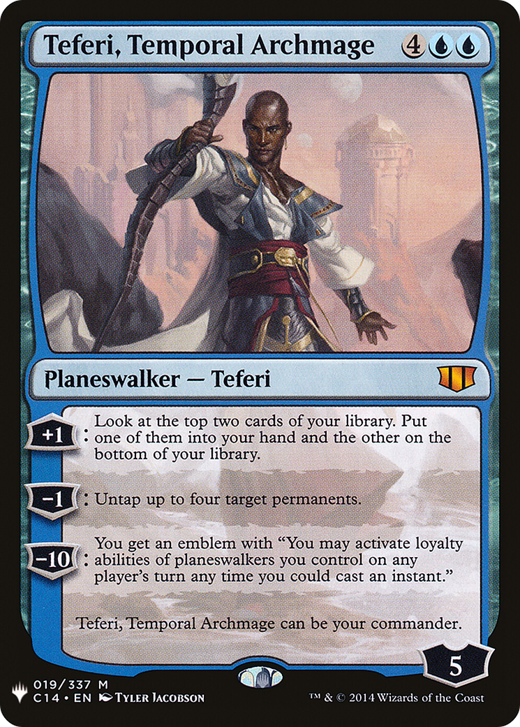 Teferi, Temporal Archmage (LIST-C14-19) [The List] MTG Single Magic: The Gathering
