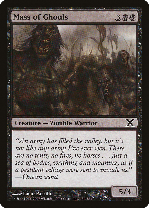 Mass of Ghouls (10E-156) [Tenth Edition] MTG Single Wizards of the Coast