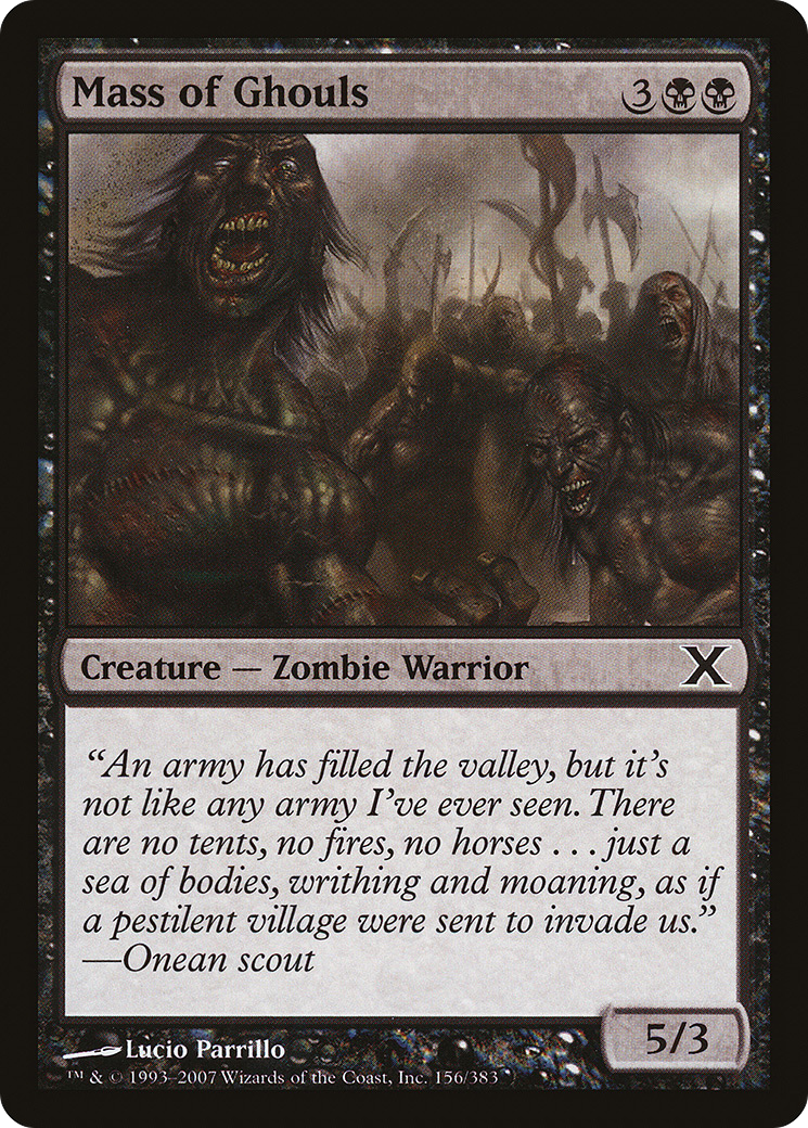 Mass of Ghouls (10E-156) [Tenth Edition] Foil MTG Single Wizards of the Coast