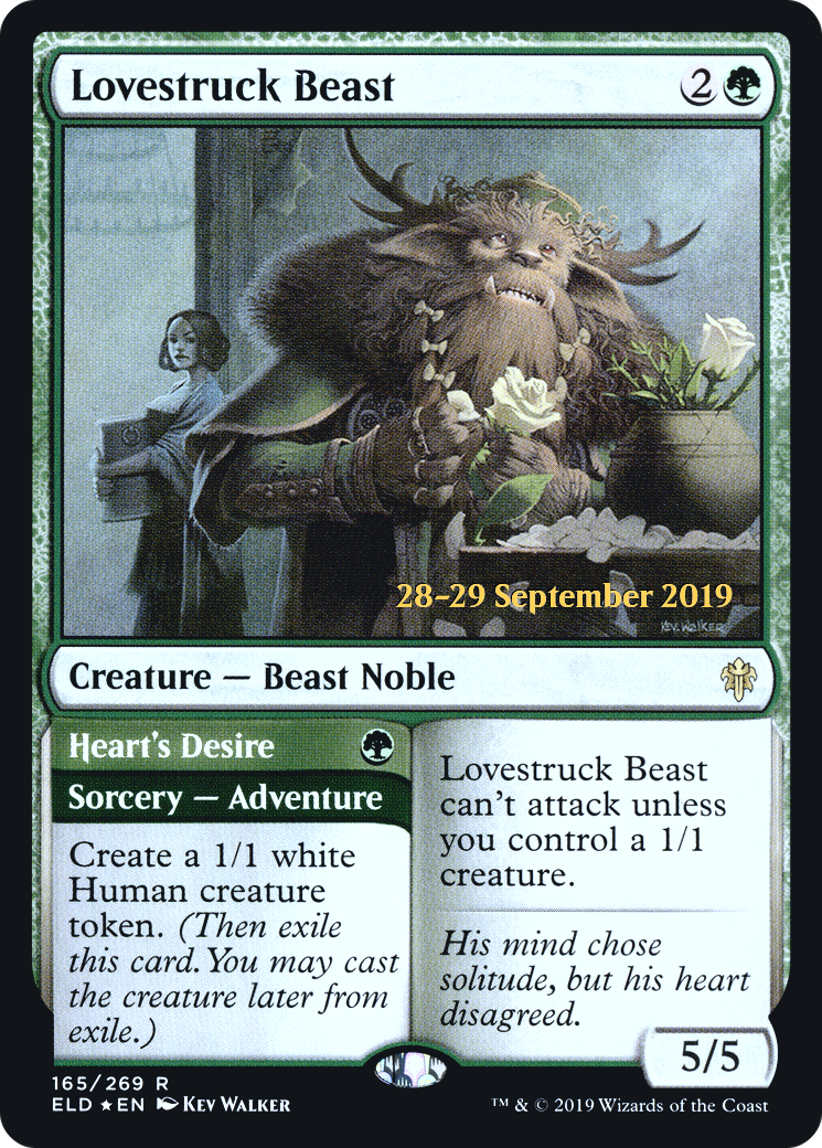 Lovestruck Beast (PRE-165) [Throne of Eldraine Promos] Foil MTG Single Wizards of the Coast