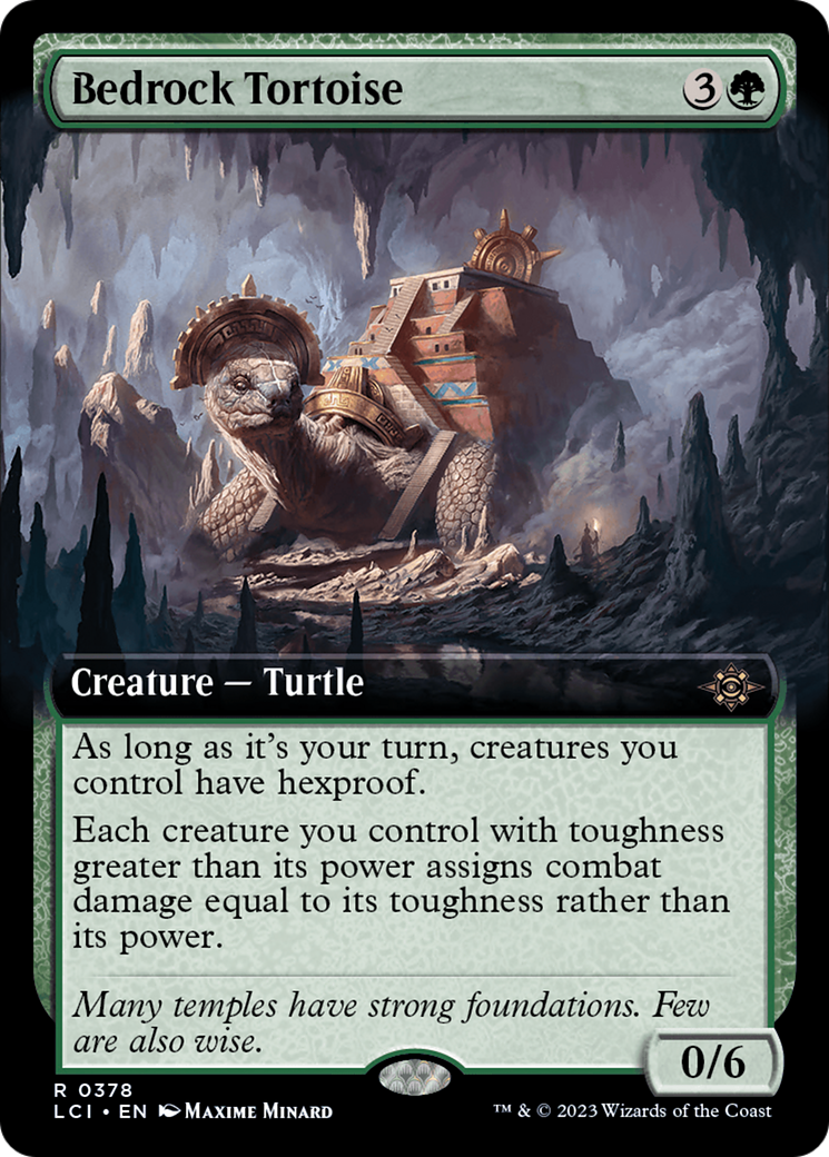 Bedrock Tortoise (LCI-378) [The Lost Caverns of Ixalan] (Extended Art) MTG Single Wizards of the Coast