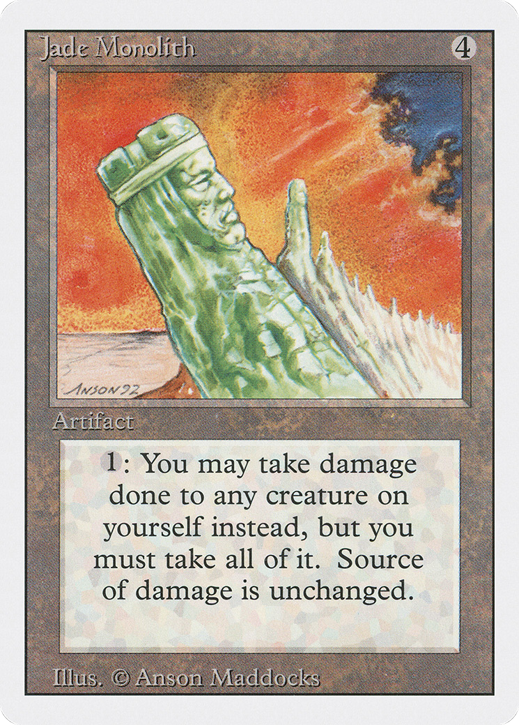 Jade Monolith (3ED-255) [Revised Edition] MTG Single Wizards of the Coast