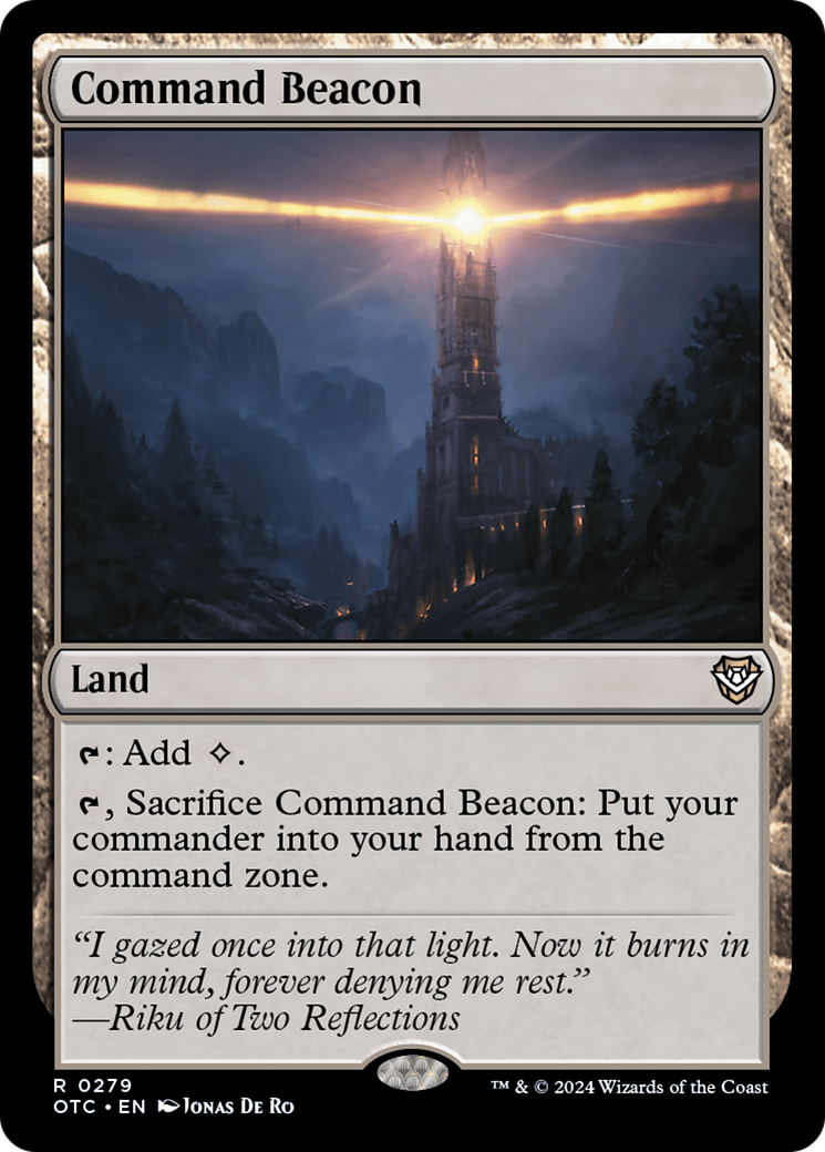Command Beacon (OTC-279) [Outlaws of Thunder Junction Commander] MTG Single Wizards of the Coast