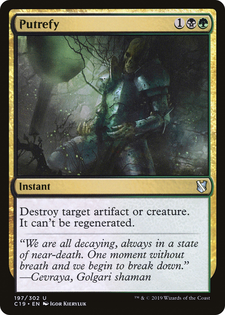 Putrefy (C19-197) [Commander 2019] MTG Single Wizards of the Coast