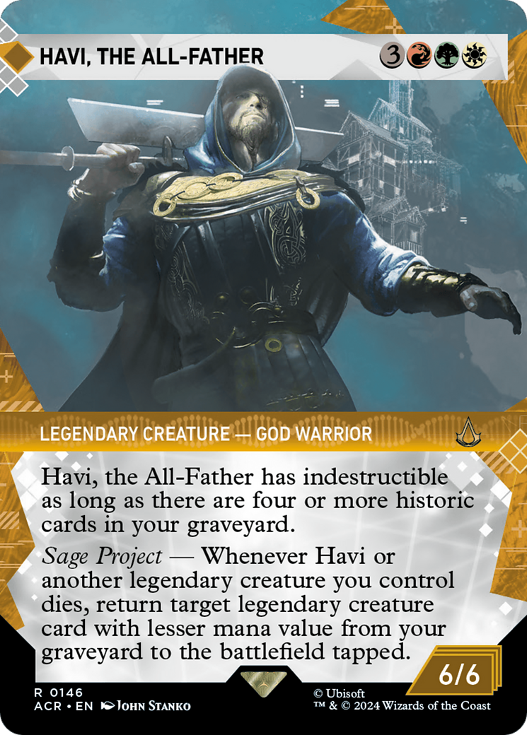 Havi, the All-Father (ACR-146) [Assassin's Creed] (Showcase) (Borderless) Foil MTG Single Wizards of the Coast